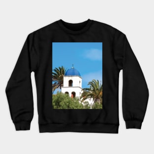 Iconic Blue Domed Church Tower San Diego California Crewneck Sweatshirt